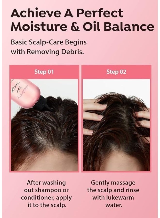 A'Pieu A’PIEU Raspberry Scalp Vinegar Hair Rinse 200ml – pH Balancing & Clarifying Treatment - Image 5