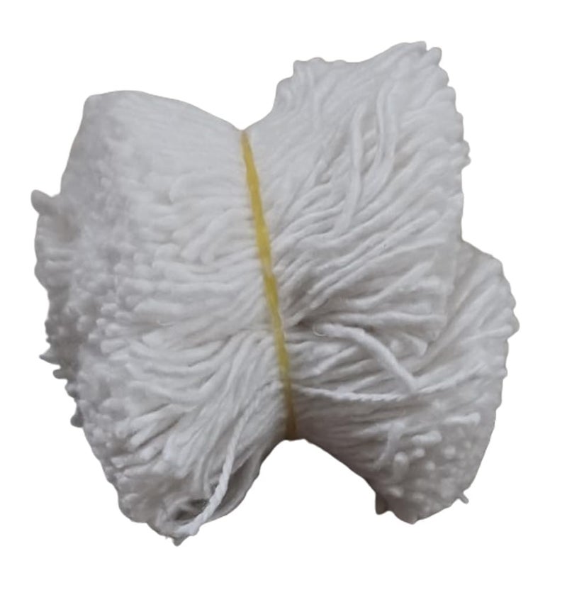On Blow On Blow Cotton Wicks 1000 Wicks Diya Batti for Pooja White 2 Inch Long Pack of 1  - Image 1