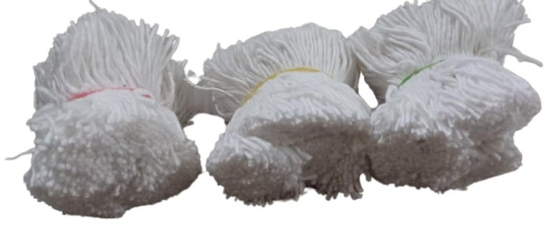 On Blow On Blow Cotton Wicks 1000 Wicks Diya Batti for Pooja White 2 Inch Long Pack of 1  - Image 4