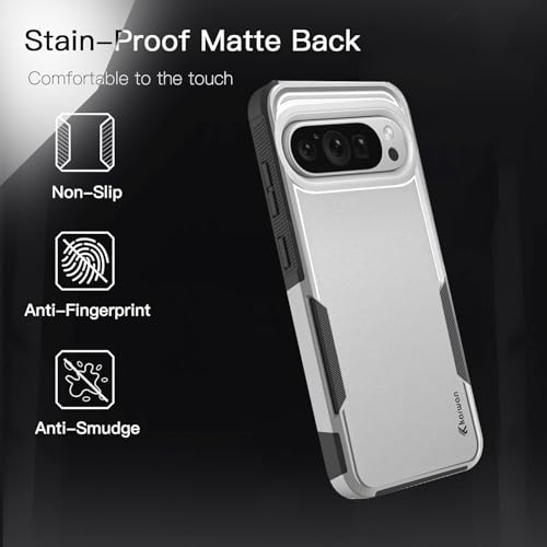KARWAN Shockproof Back Case Cover Compatible with Google 9/10 Proxl, Heavy Duty Case with 360 Degree Camera Protection, Dual Layer Rugged Bumper Protection Cover with Matte Finish (White) - Image 2