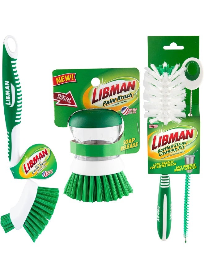 Libman مجموعة فرشاة زجاجات وأطباق ليبمان - Image 1