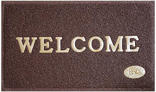 Multipro MULTIPRO PVC Artificial Grass Carpet Mat for Indoor Outdoor UseGreen Size 2X4 Feet Welcome Design PVC Door Mats inHome Chocolate 38 X 58 GrassGreen2X4WelcomeChocolate38x58  - Image 3