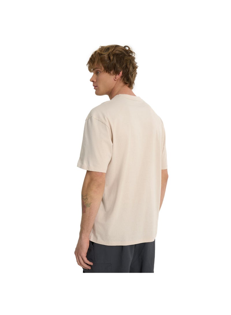 Termit Men's T-shirt Light Beige, Termit, High-Quality Cotton, Loose Fit, Breathable and Comfortable for Urban Adventures and Outdoor Activities  - Image 3