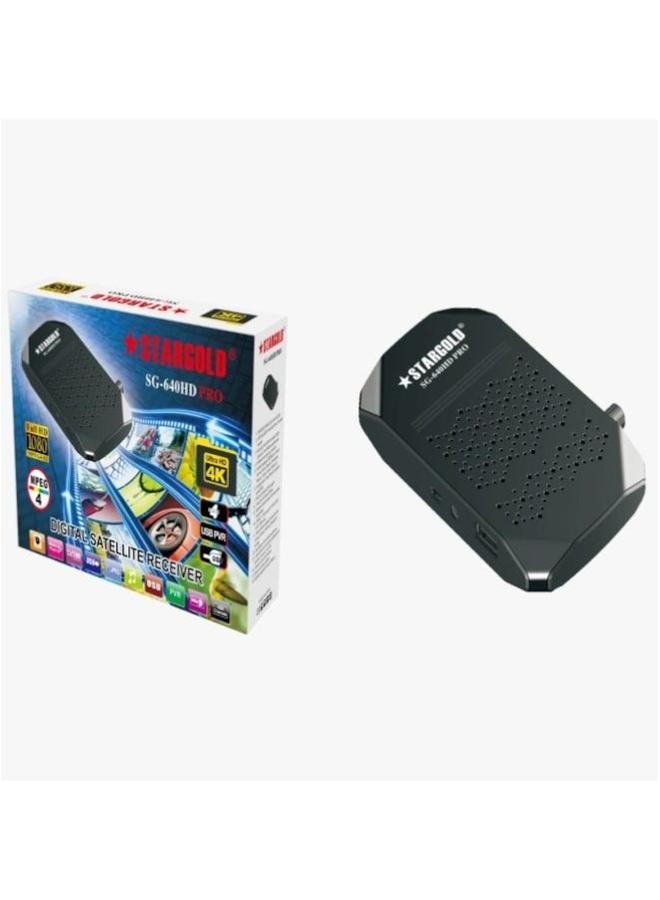 Stargold STARGOLD SG-640HD PRO Digital Satellite Receiver with Full HD 1080p, Ultra HD 4K, USB PVR, and MPEG4  - Image 2