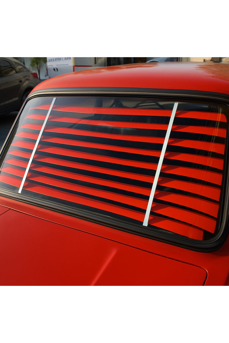 Auto Rear Window Red Blinds Curtain - Image 1