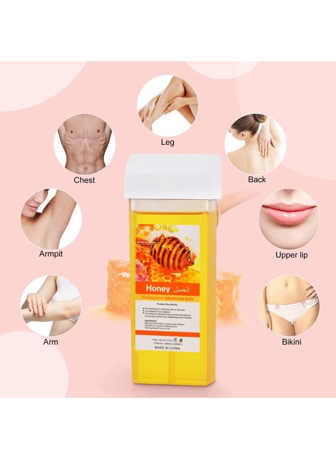 Seopri Roll On Wax, Honey Hair Removal Wax Cartridge, Depilatory Wax Roller Refill - Image 2