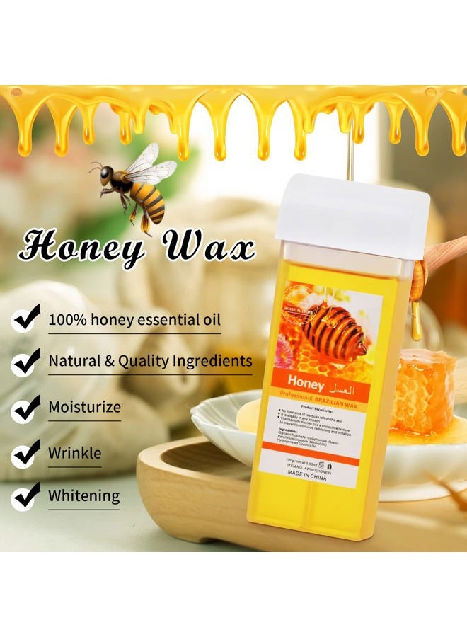 Seopri Roll On Wax, Honey Hair Removal Wax Cartridge, Depilatory Wax Roller Refill - Image 3