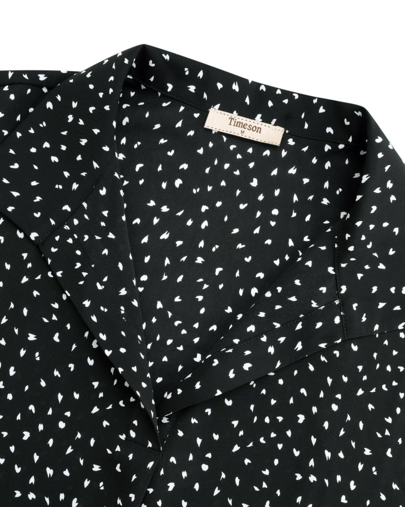 Timeson Short Sleeve Blouses for Women: Office Work - Business Casual Tops for Women - Woman's Dress Shirts Summer Professional Attire Chiffon Ladies Tops Cute Interview Formal Clothes Black Dots L - Image 4
