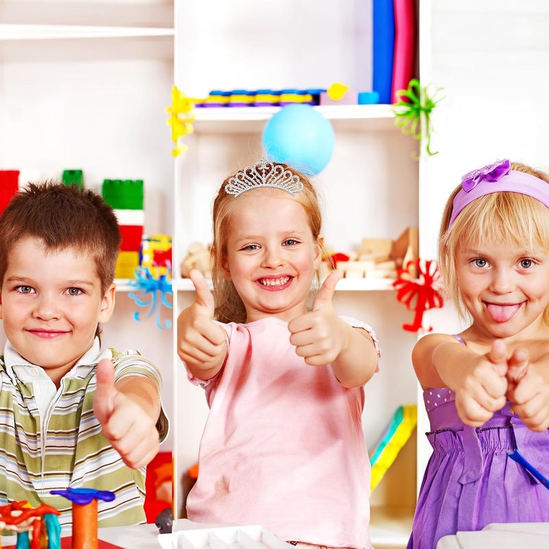 Cinaci 6 Pieces Decorative Wedding Birthday Party Prom Princess Dazzling Pearl Rhinestone Silver Metal Tiara Crown Hair Side Combs Slides Hair Accessories for Kids Teens Girls Women - Image 2