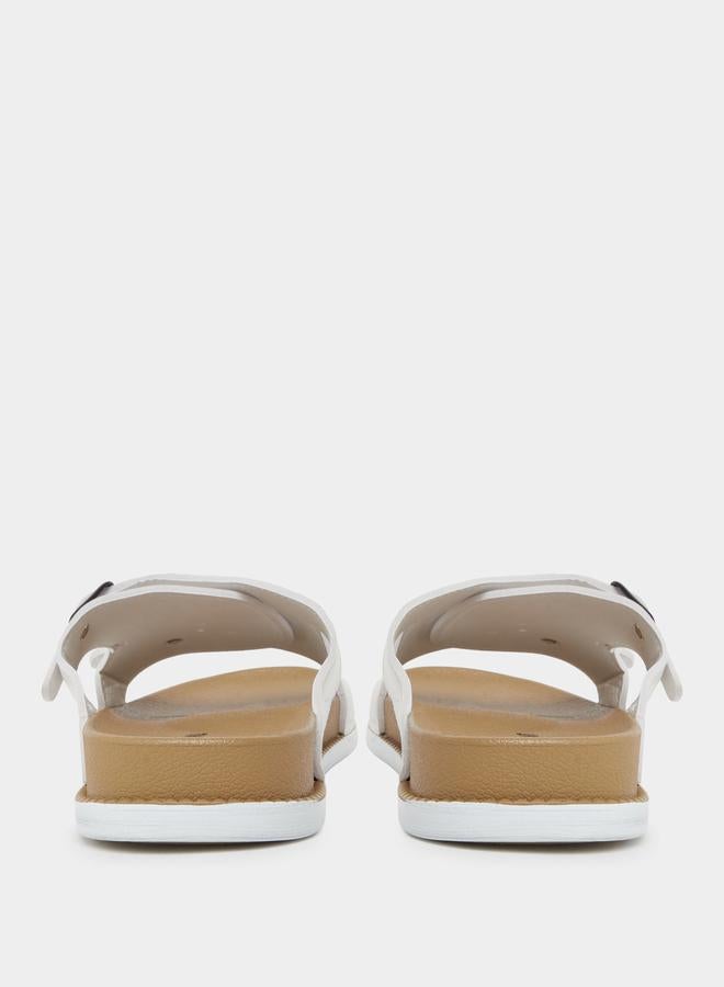 ستايلي شبشب رجالي أبيض بمشبك - Image 4