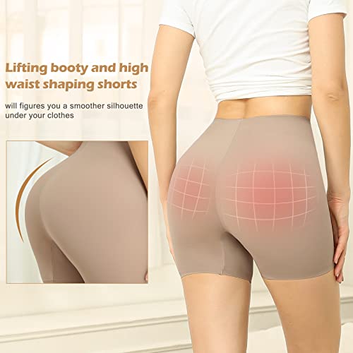 JOYSHAPER Slip Shorts for Under Dress Anti Chafing Underwear Seamless Shapewear Shorts for Women #1 beige Medium - Image 4