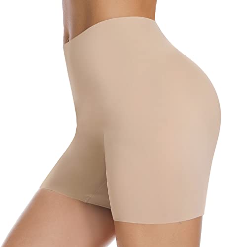 JOYSHAPER Slip Shorts for Under Dress Anti Chafing Underwear Seamless Shapewear Shorts for Women #1 beige Medium - Image 1