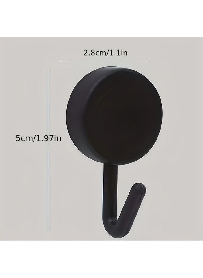 Black Self Adhesive Wall Hooks No Drilling Easy Installation Kitchen Bathroom Home Organization - Image 3