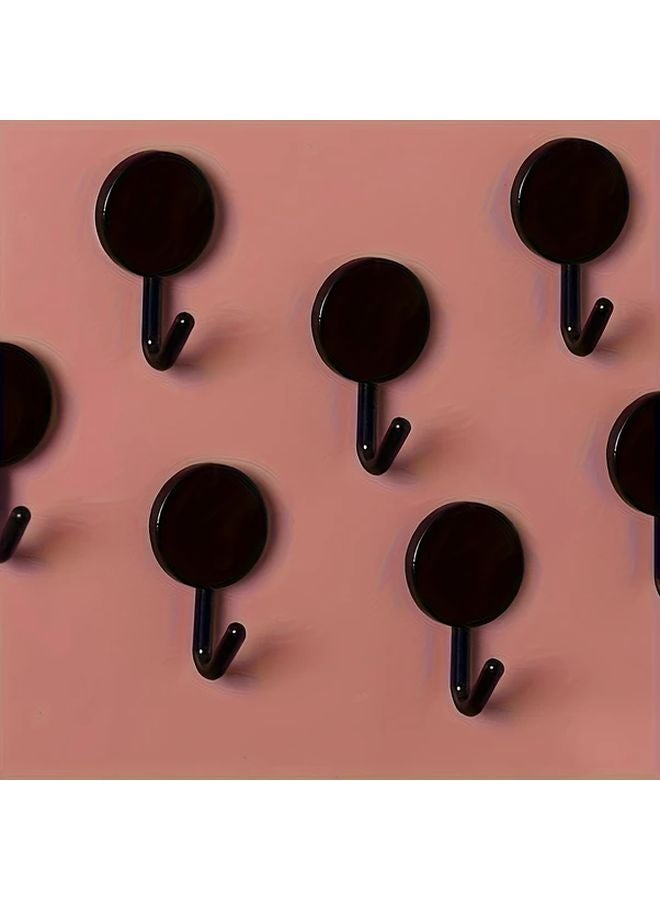 Black Self Adhesive Wall Hooks No Drilling Easy Installation Kitchen Bathroom Home Organization - Image 1