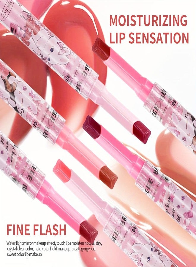 Gege Bear 3-in-1 Lip Gloss Set - Glossy Hydration, Heart-Shaped Design, and Rich Color in Every Click for Pout-Perfect Lips! (Set A - #1,#2,#3, Pack of 3) - Image 4