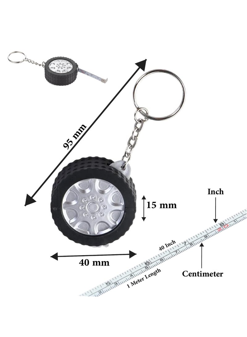 شريط قياس صغير الحجم للجيب، سلسلة مفاتيح على شكل إطار، خياطة صغيرة محمولة - Image 2