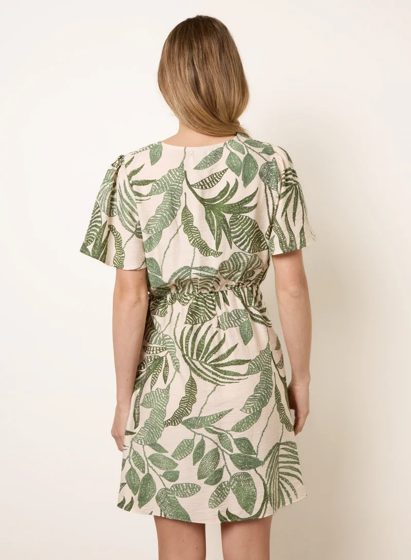 بلو فانيلا Wrap Front Sarong Mini Dress