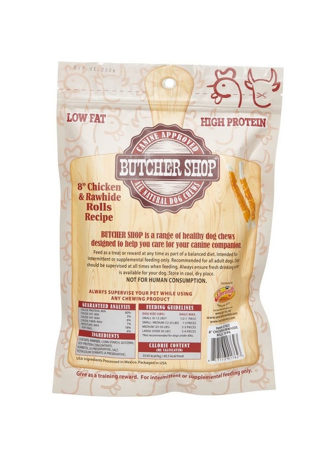 Butcher Shop Chicken and Rawhide Rolls Dog Treats (2 Pack - 20 Rolls) - Image 2