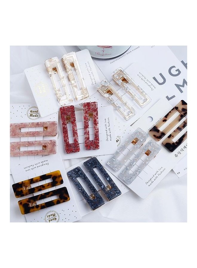 NIBEMINENT 2-Piece Sequin Rectangle Barrette Styling Clip Leopard Color - Image 5