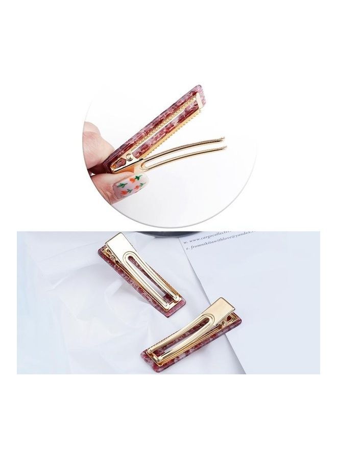 NIBEMINENT 2-Piece Sequin Rectangle Barrette Styling Clip Leopard Color - Image 4