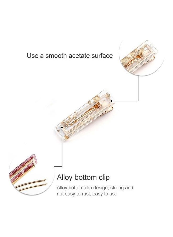 NIBEMINENT 2-Piece Sequin Rectangle Barrette Styling Clip Leopard Color - Image 3