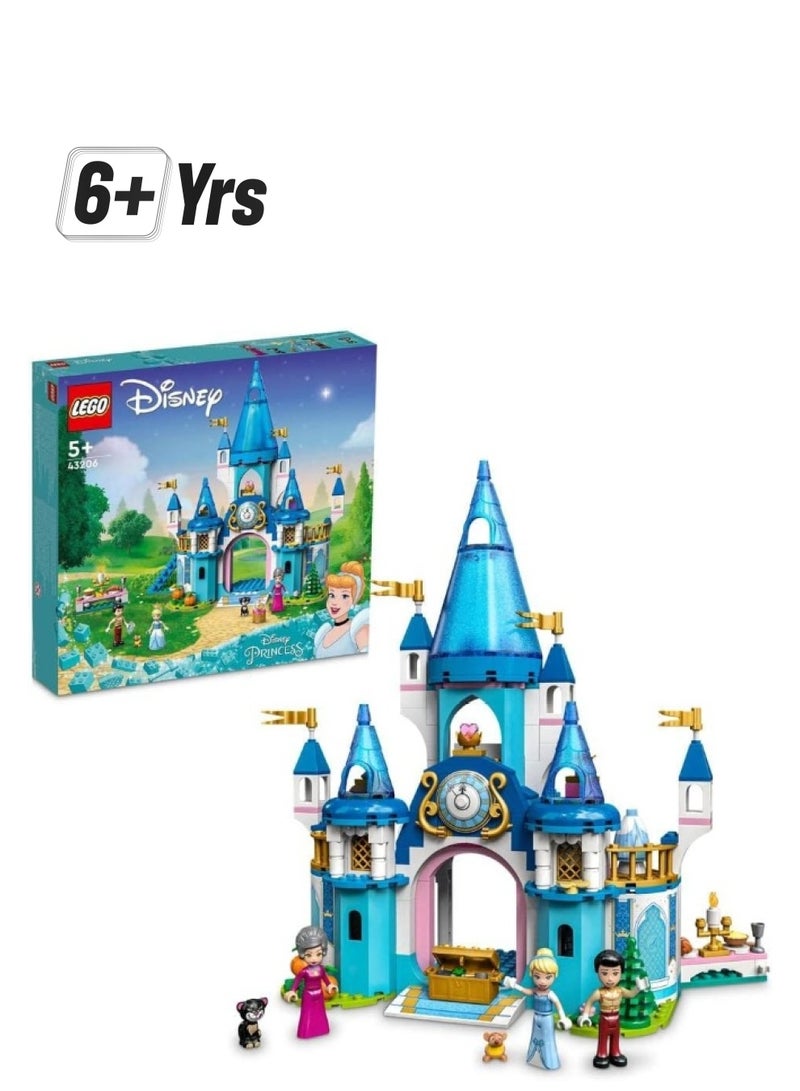 LEGO Disney Princess Cinderella and Prince Charming’s Castle 43206 Building Kit (365 Pieces) - Image 1