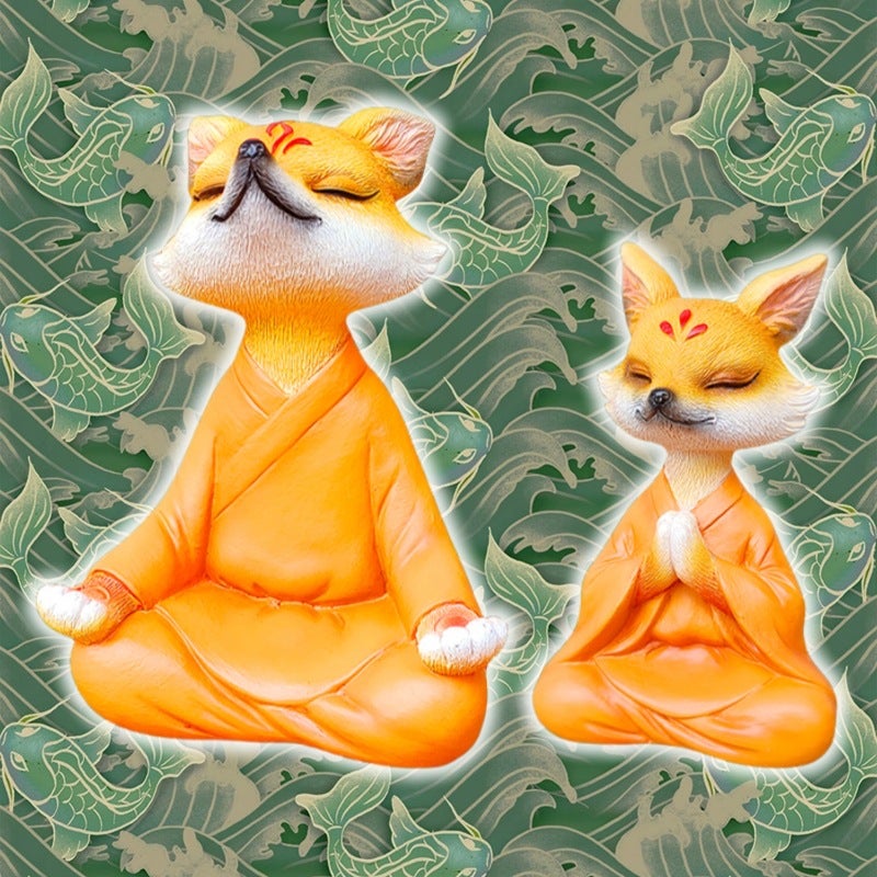 Mini Zen White Fox Succulent Pot Decor Green python - Image 5