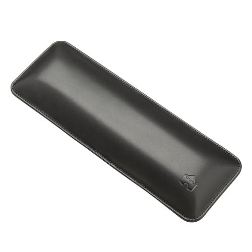 Castle Bailey Compact by Castle - Wrist Rest for Keyboards with Around 61 Keys - Leather Ergonomic Computer Extra Firm Keyboard Wrist Support for Typists, Gaming, Heavy Office Use (Nightfall, Compact Size) - Image 1