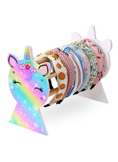 Girls Headband Holder Organizer Hair Hoop Headband Display Stand Unicorn Hairband Stand Organizer Headband Storage Home Room Decors For Girls, Rainbow