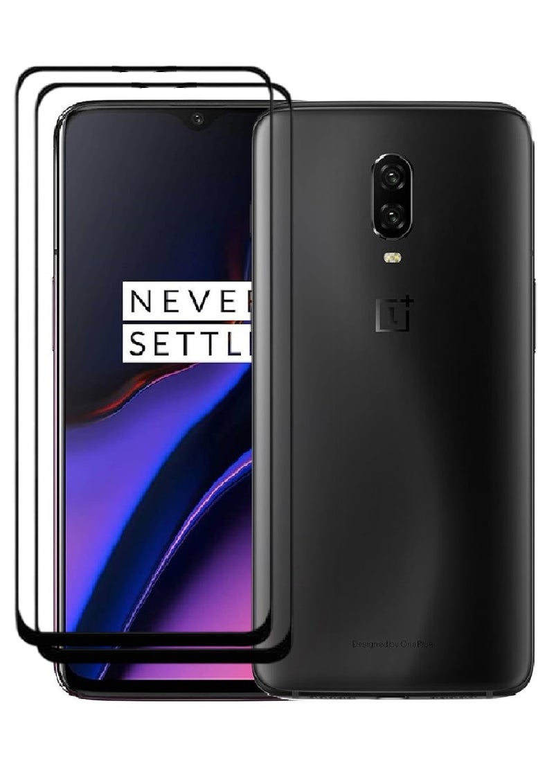 AINA 2 Pieces Tempered Glass Screen Protector 5D Designed For OnePlus 6T Full Glue Edge to Edge Full Screen Coverage And Bubble Free - Image 1