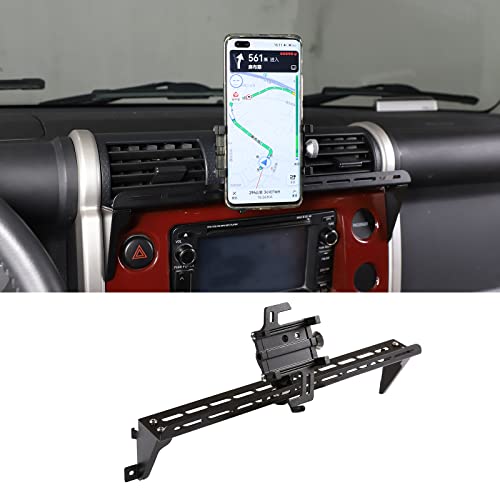 LLKUANG Car Instrument Panel Track Mobile Phone Holder Trim for Toyota FJ Cruiser 2007-2021 Central Control Air Vent Multifunctional Mobile Phone Holder (Style 1) - Image 1