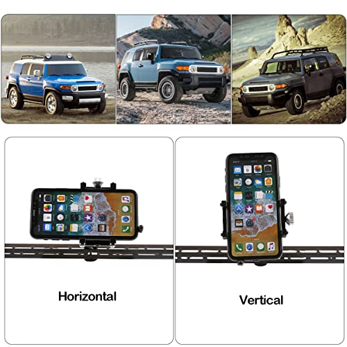 LLKUANG Car Instrument Panel Track Mobile Phone Holder Trim for Toyota FJ Cruiser 2007-2021 Central Control Air Vent Multifunctional Mobile Phone Holder (Style 1) - Image 5
