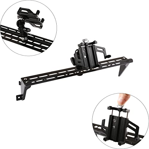 LLKUANG Car Instrument Panel Track Mobile Phone Holder Trim for Toyota FJ Cruiser 2007-2021 Central Control Air Vent Multifunctional Mobile Phone Holder (Style 1) - Image 3