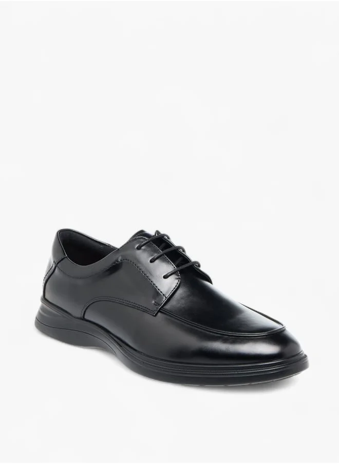 Le Confort Mens Solid Derby Shoes With Lace-Up Closure