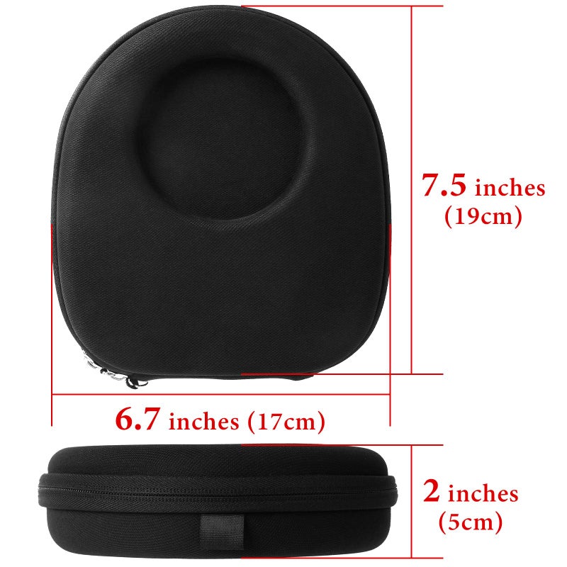 Linkidea Headphones Carrying Case Compatible with JBL Tune 500, Tune 510BT, Tune 520BT, Tune 570BT, Replacement Protective Hard Shell Travel Bag with Cable, Charger Storage (Black) - Image 4