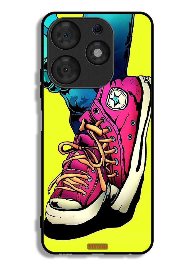 Tolwak Tecno Spark 10 Pro Protective Case Cover Canva Shoes Art - Image 1