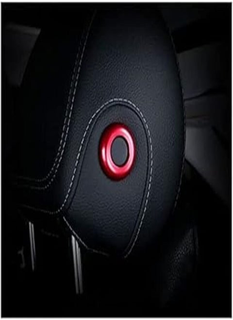 Mercedes C-Class 2016-2019 Headrest Control Button Cover - Red, 2 Piece