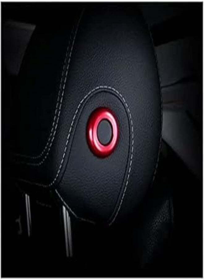 Generic - Mercedes C-Class 2016-2019 Headrest Control Button Cover - Red, 2 Piece - Image 1