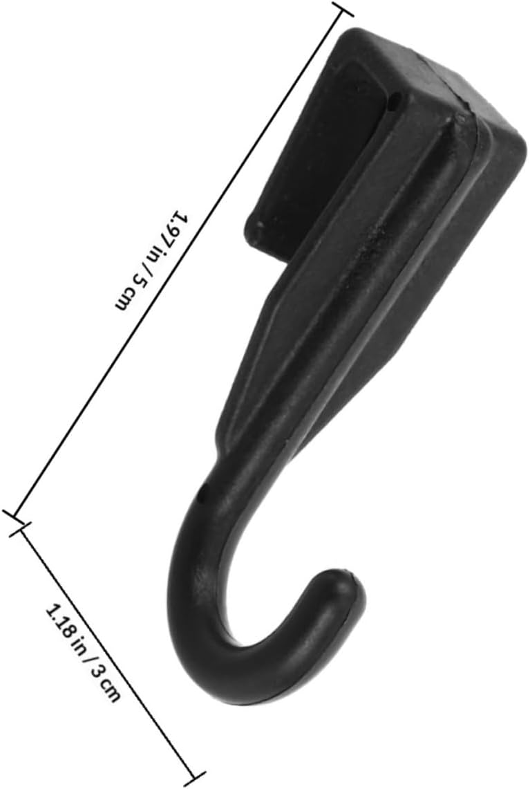 Premium 16pcs Black Plastic Square Tube S Hooks Multi-Functional Microwave Oven Rack Hanging Hooks Space-Saving Utility Cubicle Door Hangers for Kitchen Organization - Image 2
