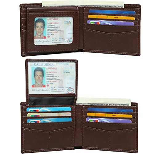 Huztencor AirTag Wallet Minimalist Front Pocket Mens Wallet for Apple Air Tag Oil Coffee - Image 3