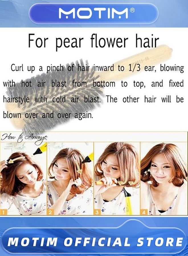 Motim Finest Hair Brushes,Blow Dry Brush Made of Beechwood -Spiral Radial Hairbrush for Short or Shaped Hair - Image 2
