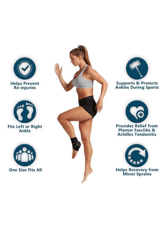 ComfiLife ComfiLife Ankle Brace for Men & Women, Orthopedic Brace - Adjustable Compression Wrap, Ankle Sleeve for Plantar Fasciitis, Tendinitis, Sprain, Swelling, Minor Sprains, Sports, Breathable, One Size  - Image 3