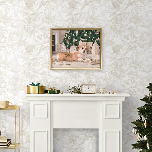 Ismoon Large Floral Peel and Stick Wallpaper Boho BeigeCoffee Contact Paper 173inx164ft Modern Wall Paper Removable Self Adhesive Bedroom Cabinet Bathroom Waterproof Mural Wall Decor Vinyl Roll - Image 3