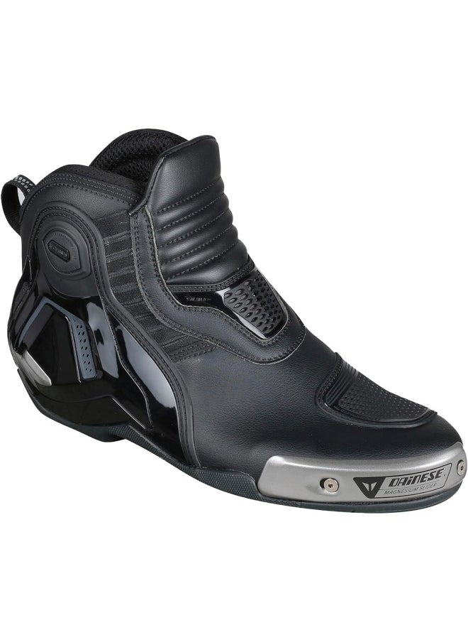 Dainese - Dyno Pro D1 Shoes, Men'S Motorbike Shoes, Breathable Shoe With Reinforced Toe, Leather Motorcycle Boots For Men, With High Grip, Comfortable With Quick Lacing, Black Anthracite  - Image 1