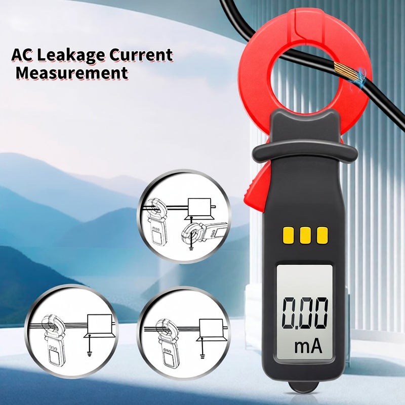 3 1/2 Digit Auto Ranging Digital Current Clamp Meter High Precise AC Measurement Tool 30mm Jaw with Data Hold Automatic Power Off Functions for Electrical & Technical Applications - Image 5