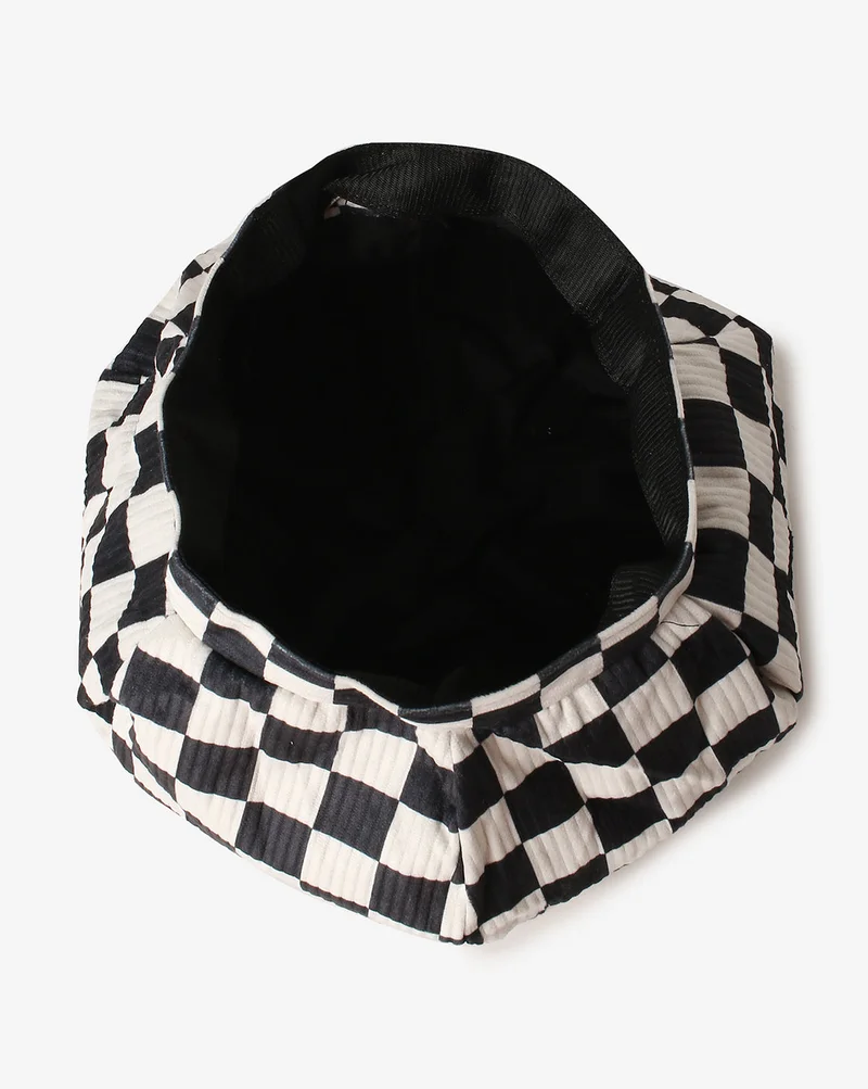 Haute Sauce Black & White Checked Hat Cap