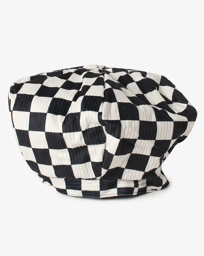 Haute Sauce Black & White Checked Hat Cap