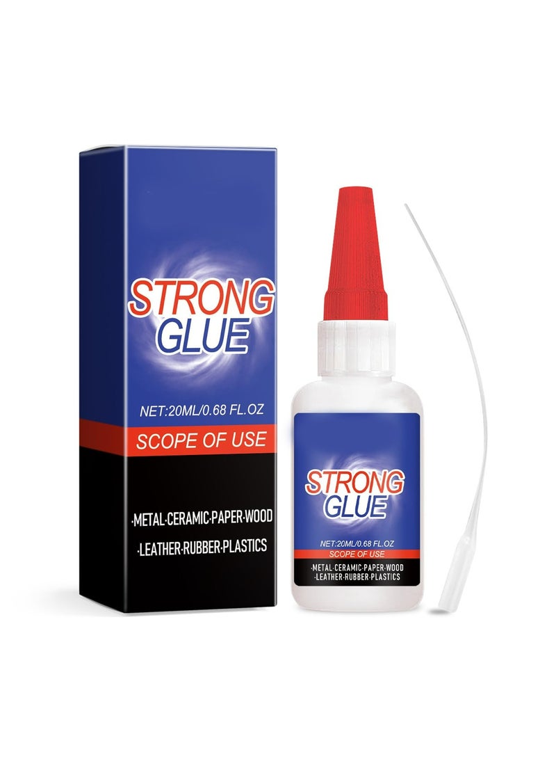 CMGTYYD Super Glue Clear, Strong Adhesive Superglue Gel Fast Drying Instant Glue for Plastic, Wood, Metal Stone, Jewelry Beads Making, Phone Ceramic Crafts Repair, 20 Gram - Image 1