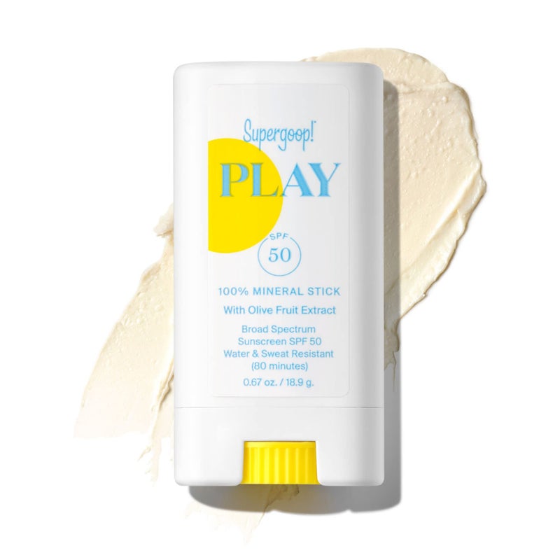 سوبرغوب بلاي عصا معدنية SPF 50 067 أونصة واقي شمس للوجه مقاوم للماء نباتي
