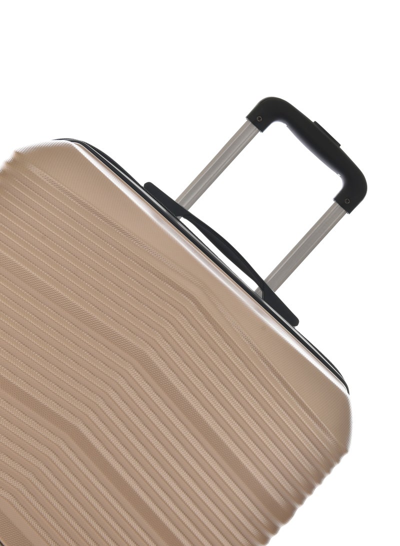 New Travel ABS Luggage Set, including Carry On Cabin Sizes, 20/24/28 Inches, 871/3P (Beige Golden)